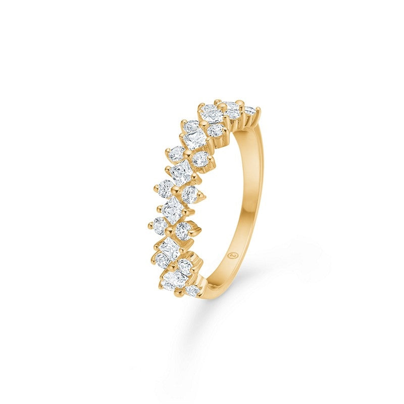 Cassiopeia ring i 8 kt guld med zirkonia fra Mads Z